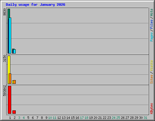 Daily usage for January 2026