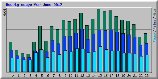 Hourly usage for June 2017