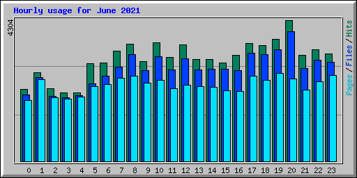 Hourly usage for June 2021
