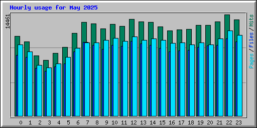 Hourly usage for May 2025