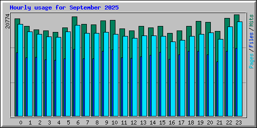 Hourly usage for September 2025