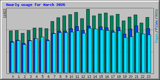 Hourly usage for March 2026